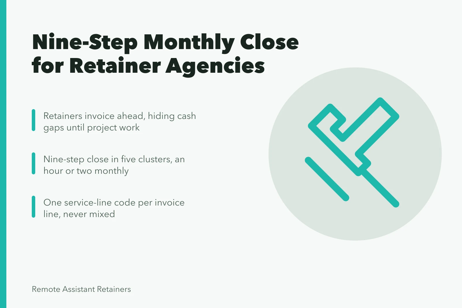 Card on virtual assistant agency bookkeeping, nine-step monthly close, and cash flow gaps. An honest review of virtual assistant agency bookkeeping