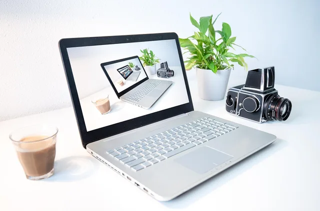 laptop, computer, droste effect, camera, nature, plant, office, coffee, picture in picture, business, digital, desk, table, virtual, work from home, workspace, workplace. Virtual Assistant Agency CCPA Compliance: Mapping Data